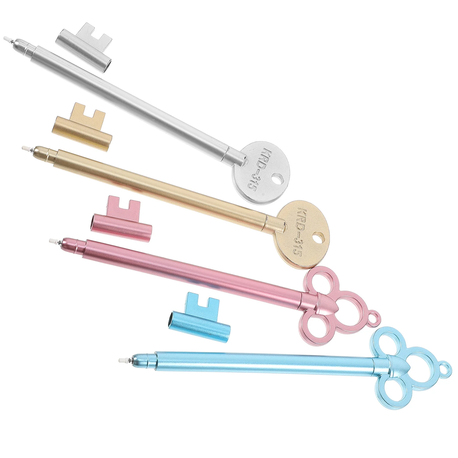 

15Pcs Key Shape Gel Pens Lightweight Pens Creative Design Smooth Writing Gift Stationery