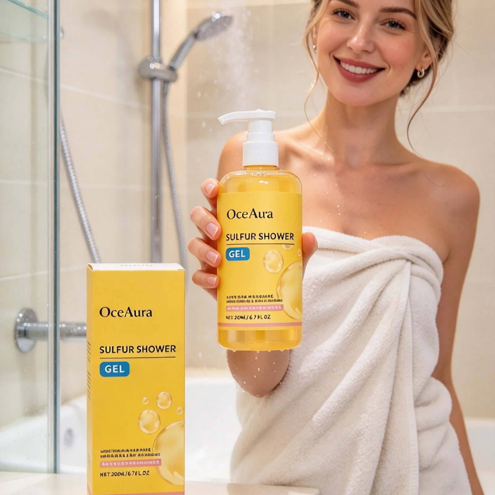 OceAura Hydrating Body Wash Brighten Skin Repair Skin Barrier Soften Cuticle Wash Away Dirt Long Lasting Freshness Shower Gel
