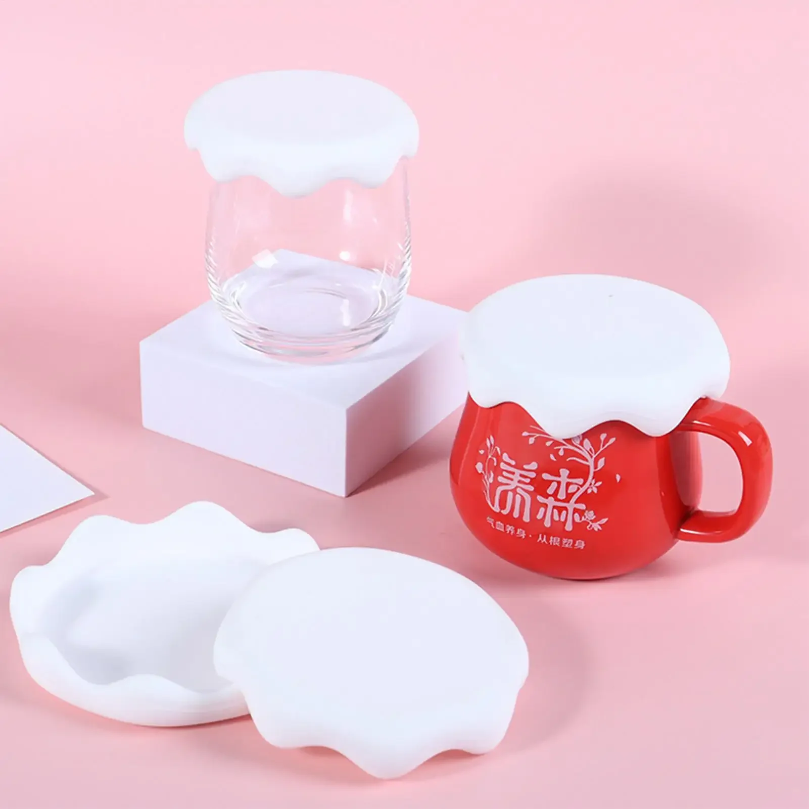 9/10/12cm Silicone Leakproof Mug Lid, Reusable Coffee Cup Cover For Commute Travel Outdoor And Home Use
