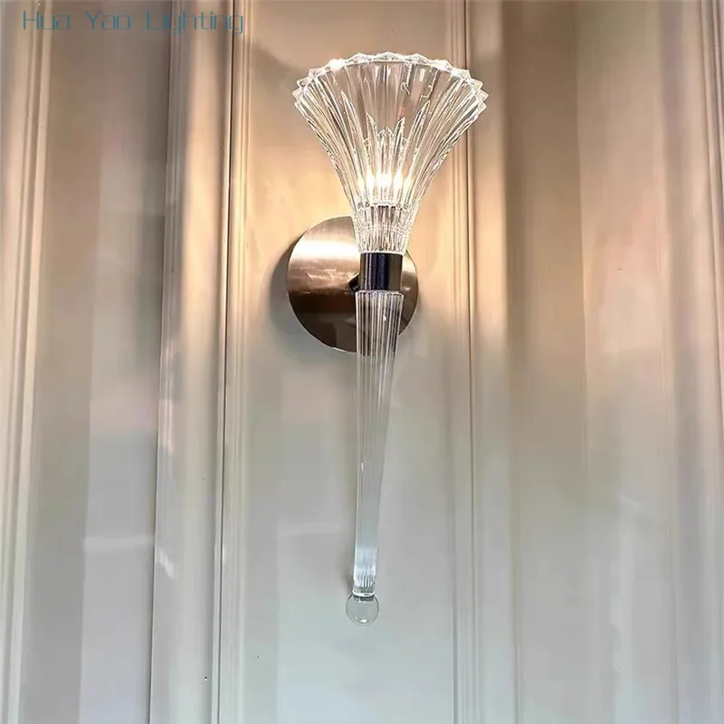 Modern Wall Lamp Crystal Mirror Front Light Bathroom makeup Wall Lights Modern bedroom living room wall sconces lighting