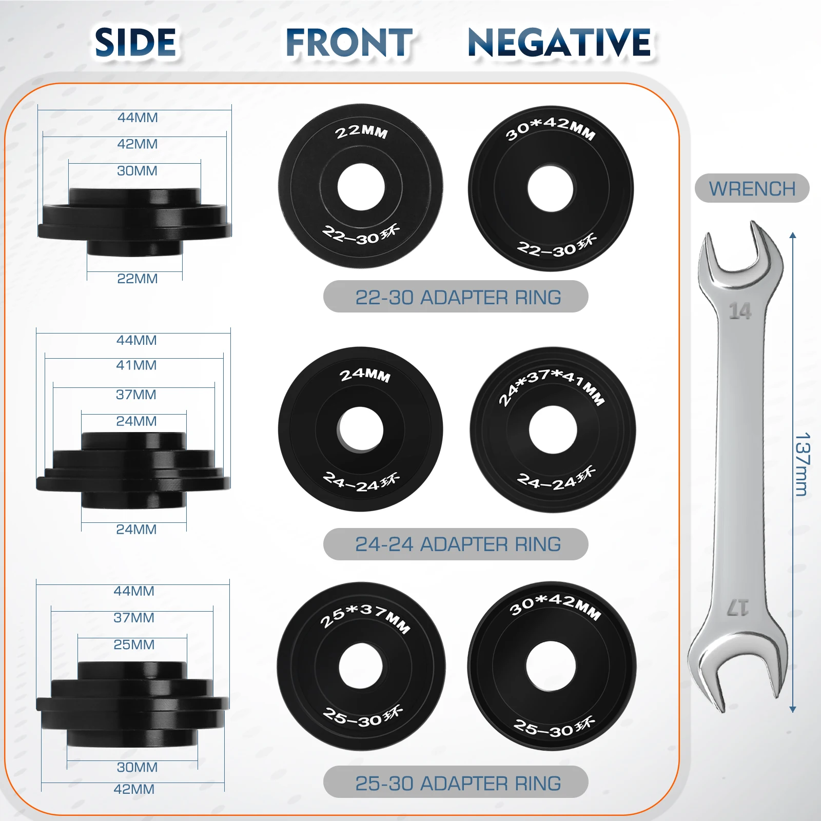 BUCKLOS Bicycle Bearings Extractor Installation Tool Bike Wheels/Hub Bottom Bracket Press Set BB Axis Soft Tail Frame Repair Kit