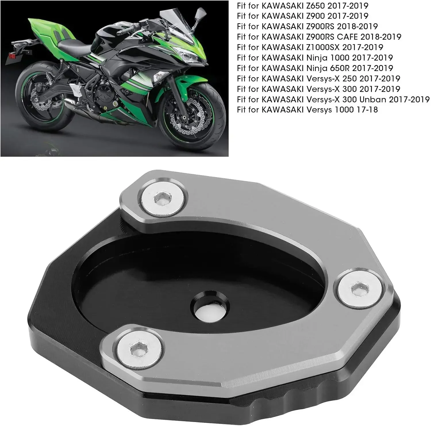 Выдвижная подставка для мотоцикла, боковая подставка, удлинитель KSP‑ 106 дюйма, набор для KAWASAKI Z650/Z900Gray, автомобильные аксессуары