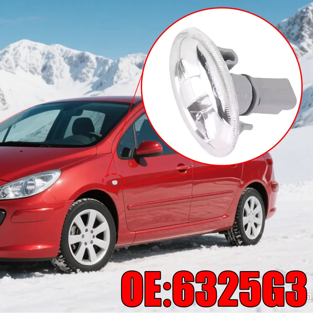 

2x автомобильные аксессуары, боковые габаритные фонари для кузова автомобиля, указатели поворота на крыло для Peugeot 108 107 206 1007 407 Partner 6325G3 6325G4