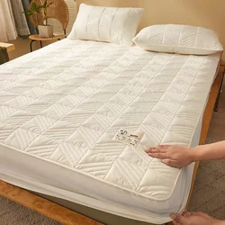 High Quality Soy Fibre Quilted Mattress Cover 100% Cotton King Queen Customized Quilting Bed Cover Not Including Pillowcase