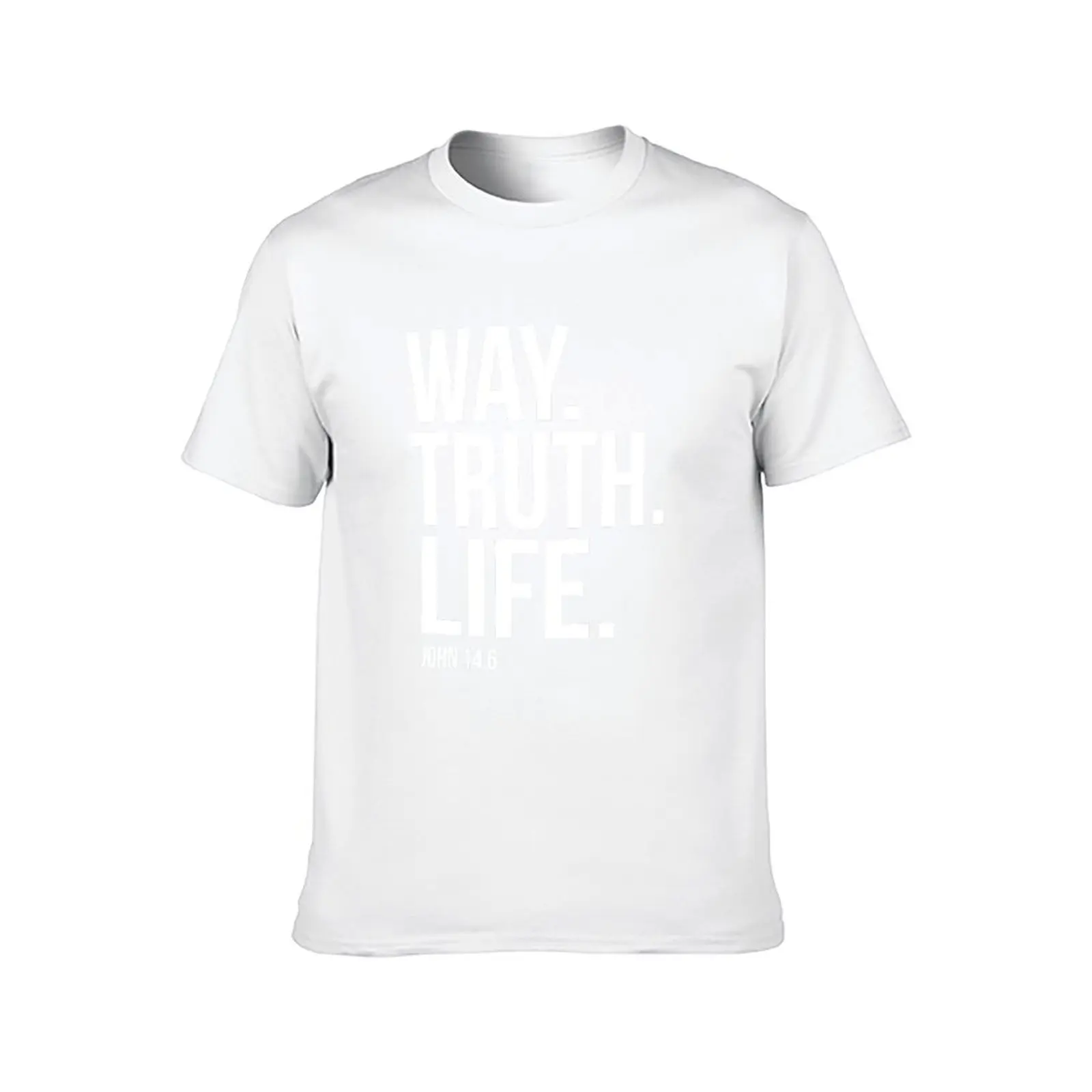 Way Truth Life John 14:6 Bible Scripture Verse Christian Gift T-Shirt man t shirt heavy cotton funny t shirts man T-Shirt