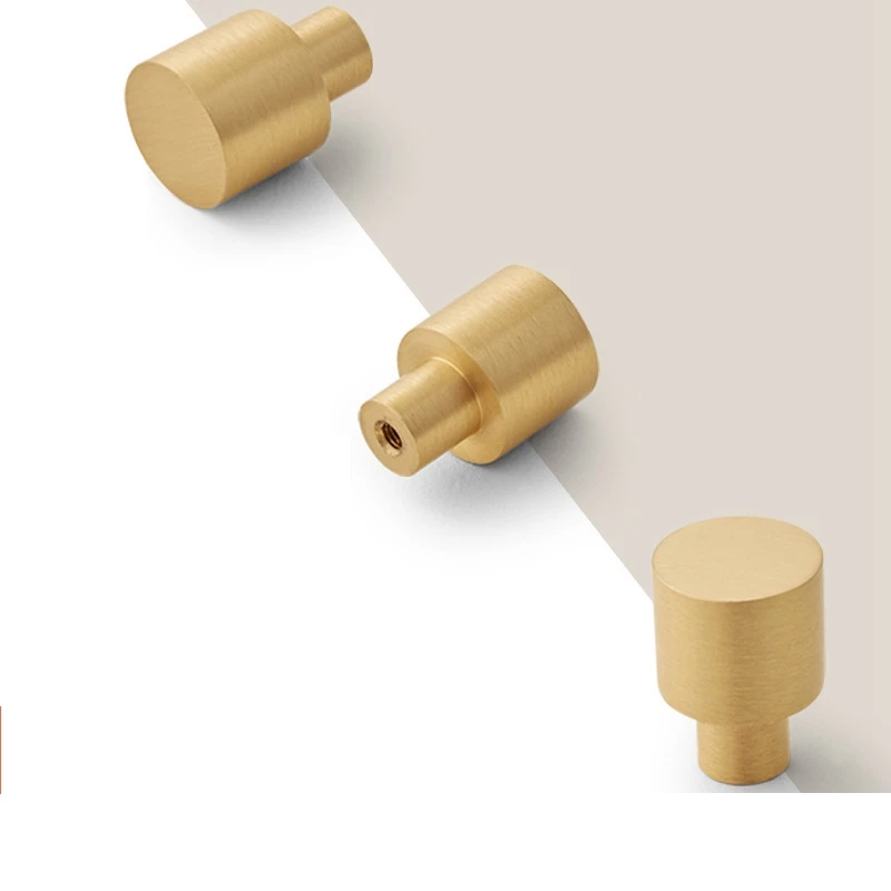Gold Brushed Brass Cabinet Knobs and Pulls Kitchen Drawer Cupboard Dresser Furniture Hardware-4Pack