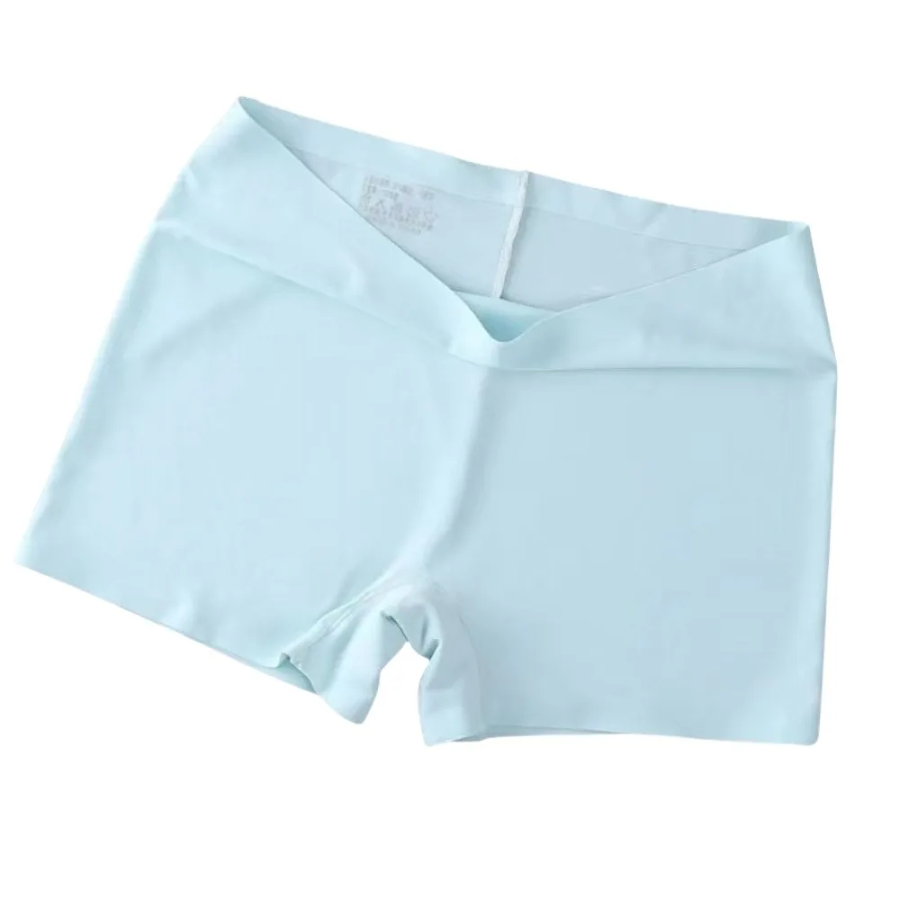 

Safety Pants Summer Ice Silk Panties Mid Waist Thin Seamless Ice Silk Briefs Seamless Underwear Women's Boxer Underpants