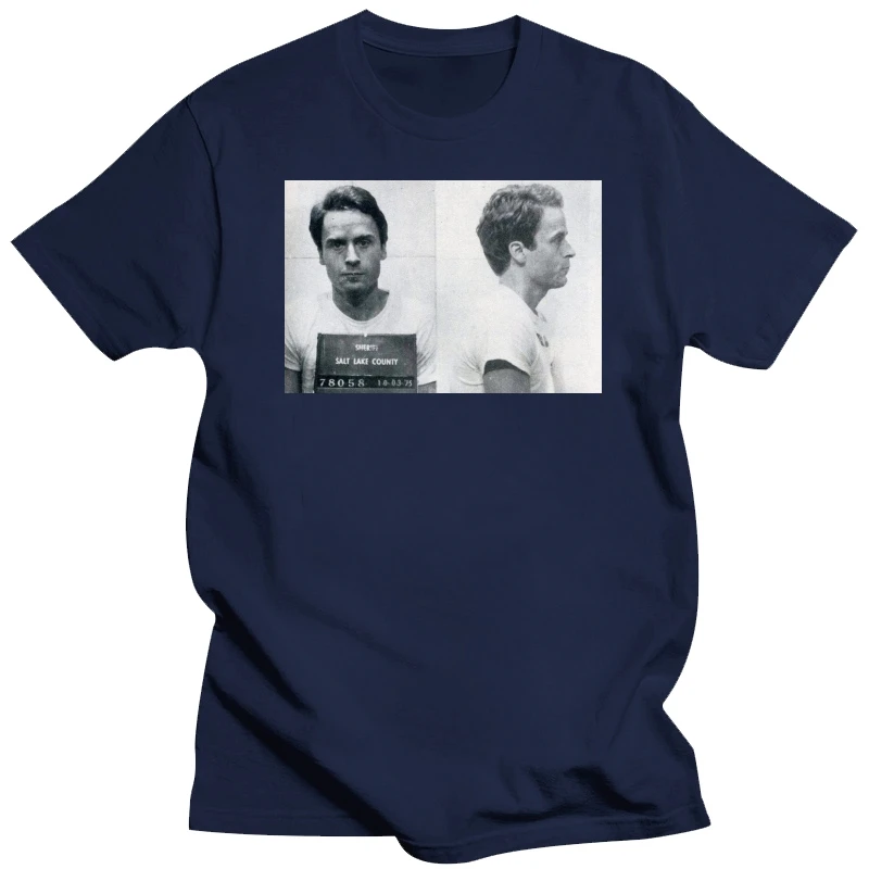 New Ted Bundy T Shirt Serial Killer Mug Shot Small Medium Large Xl Festive Tee Shirt