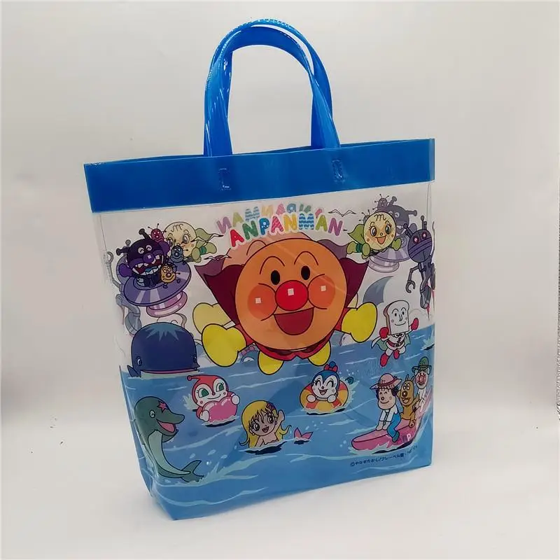 Kawaii Cute Anpanman Jelly Pack Handbag Pvc Wash Bag Beach Bag Waterproof Transparent Anime Friend Gift Birthday Gift For Girls