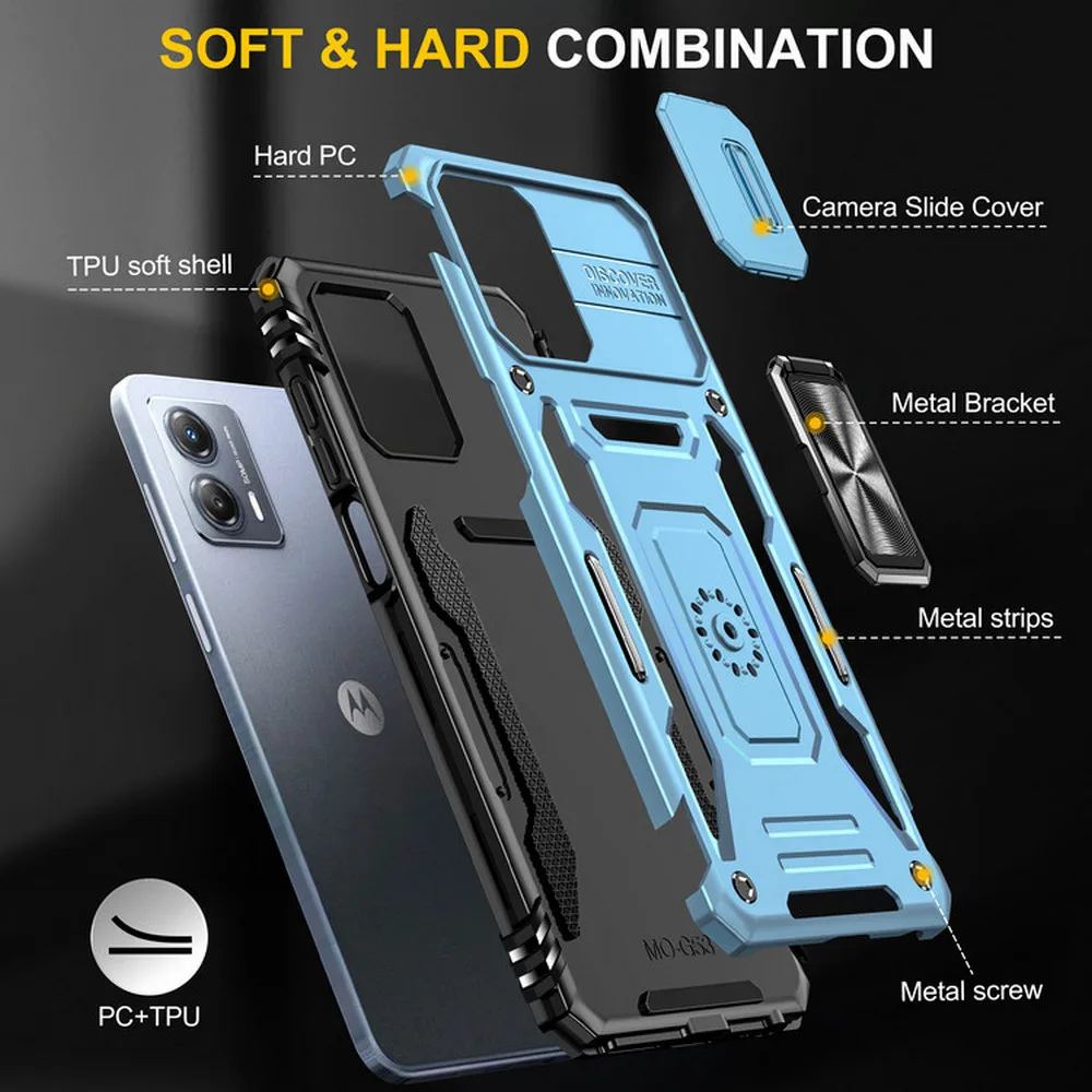 Edge40 Neo 5G Luxury Case For Motorola Edge 40 Neo Camera Slide Protect Bumper Ring Funda Moto Edge 40 30 Lite 30Pro Back Cover