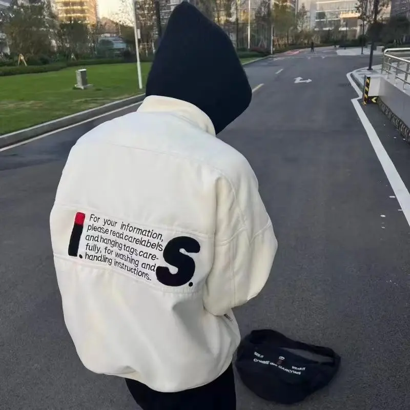 

Мужская функциональная куртка большого размера (до 300 фунтов) на осень-зиму, свободного кроя, в бейсбольном стиле, с вышивкой, в американском хип-хоп стиле, Хонг Конг