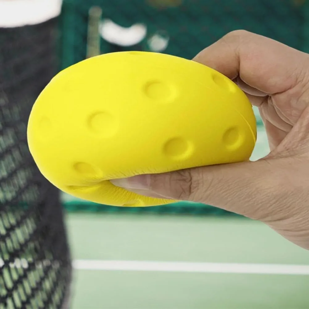 

12 шт. бесшумных мячей для пиклбола из пенополиуретана для безопасных тренировок в помещении и для пожилых людей, с сетчатым мешком