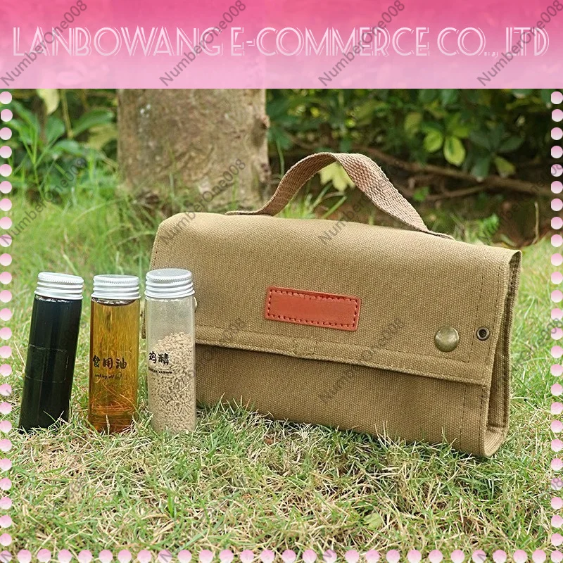 Outdoor Picnic BBQ Seasoning Storage Bag Large Capacity Spice Organizer Portable Camping Cooking Tool Kit
