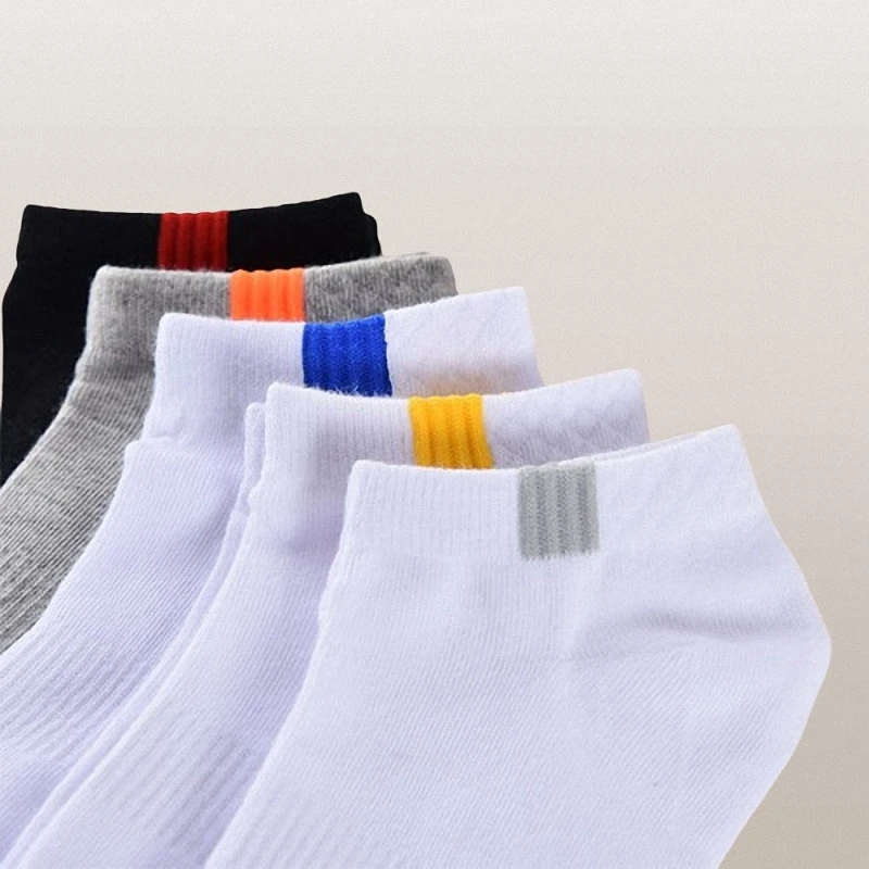 5/10 Pairs High Quality Men Short Socks Fashion Comfortable Sports Ankle Low Cut Socks Breathable Deodorization Men's Boat Socks