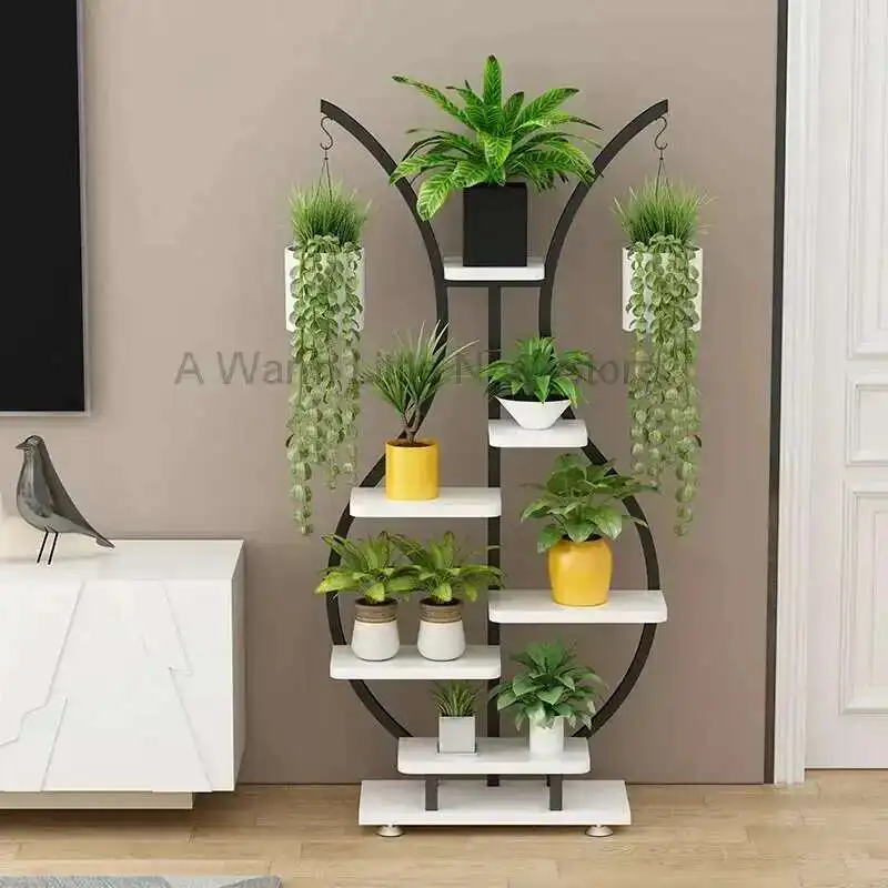 

Aesthetics Nordic Fashion Flower Rack Designer Modern Display Decorations Flowers Stand Organizer Porta Piante Unique Furniture