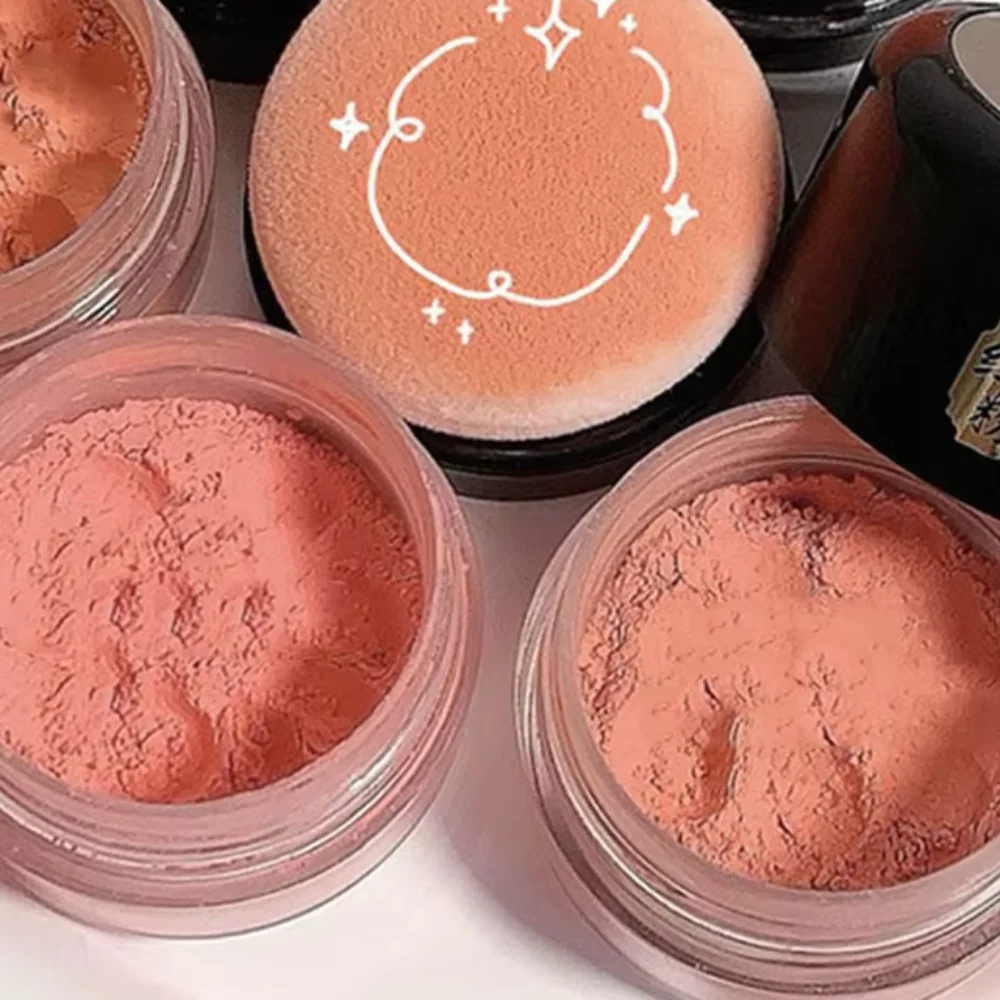 

Sweatproof Loose Powder Blush Soft Misty Cream Orange Air Cushion Blush Mushroom Head Long-Lasting Oil-control Face Powder