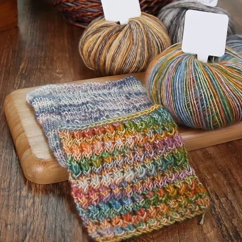 50G/Knäuel Farbe Baumwolle Wolle Häkelgarn Weiches umweltfreundliches Strickgarn DIY handgemachte Baby Schal Pullover Weben Strickgarn