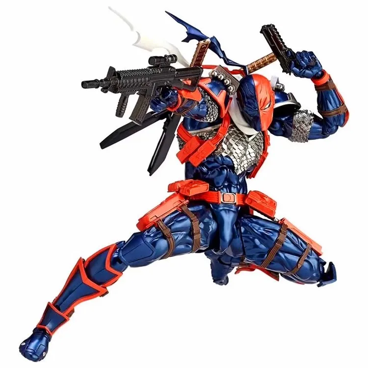 

Amazing Yamaguchi Revoltech Deathstroke Action Figure Terminator Slade Wilson Anime Figurine PVC Statue Toy Model Gift