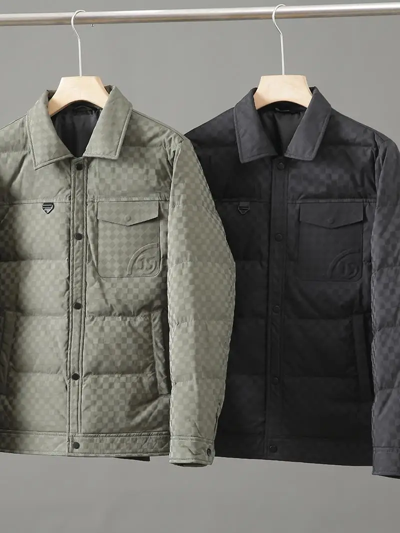

High-End Plaid 90 Duck down Casual Men's down Jacket Collared Lightweight Winter Business Fashion Urban Style Thickened Moder...