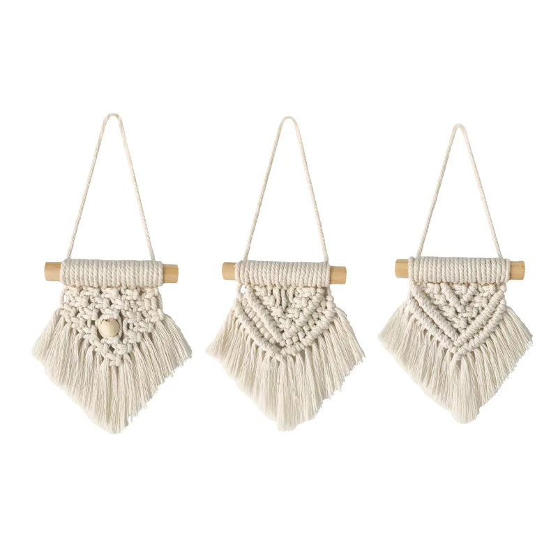 

CX hand-woven, cotton rope tapestry, Nordic hand-woven pendant