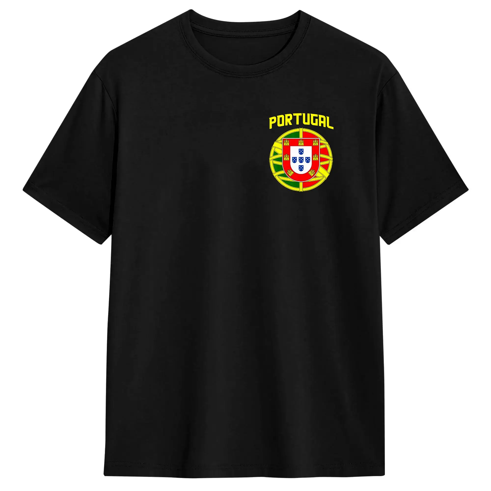 Camiseta Vintage Praia Portugal Bandeira Portuguesa Bandeira Patriótica Portuguesa    Camisetas Hippie de Algodão Puro com Manga Curta