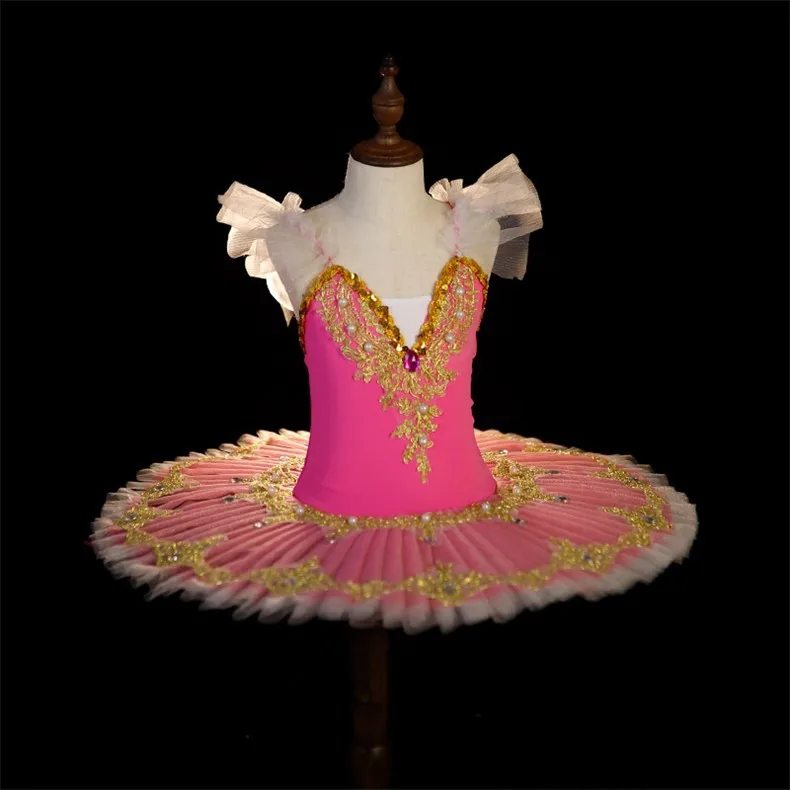 Vestito da Tutu di balletto professionale Costume da ballo per ragazza prestazioni per bambini ballerine Pancake Tutu bambini bambino carnevale Jazz Dance Dress