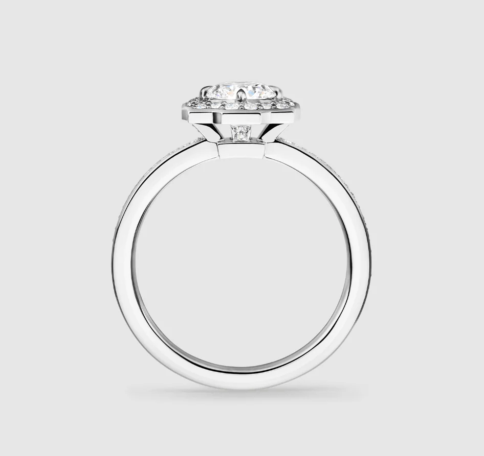 Four Prongs Rings CVD HPHT DEF VS-VVS IGI Lab Grown Diamond Ring 14K White Gold Engagement Wedding Band Jewelry