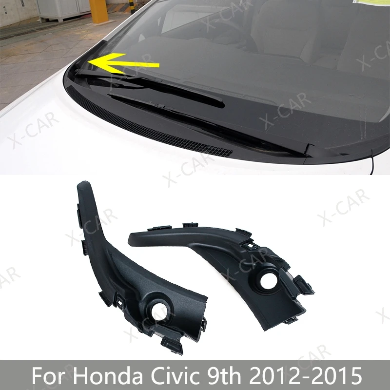 74210-TR0-A00 74220-TR0-A00 For Honda Civic 9th 2012 2013 2014 2015 Front Windshield Wrap Wiper Cowl Corner Side Trim Cover Lid