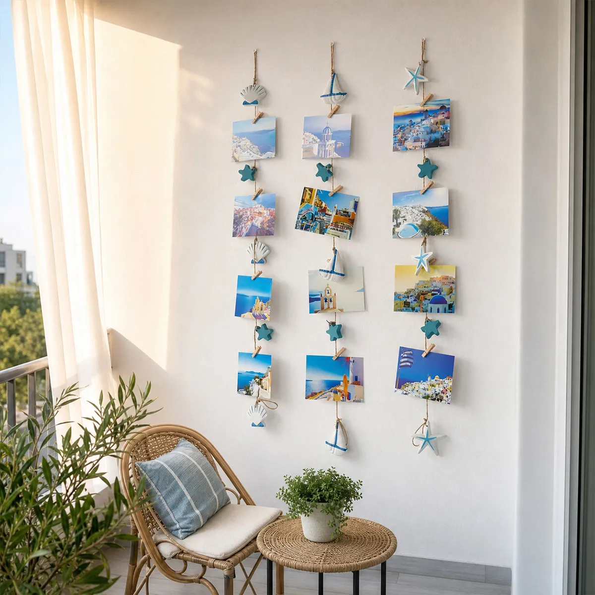 Mediterranean Ocean Style Photo Wall Decoration Pendant Star Shell Photo Wall Sticker Home Wall Decoration Aesthetic Room Decor