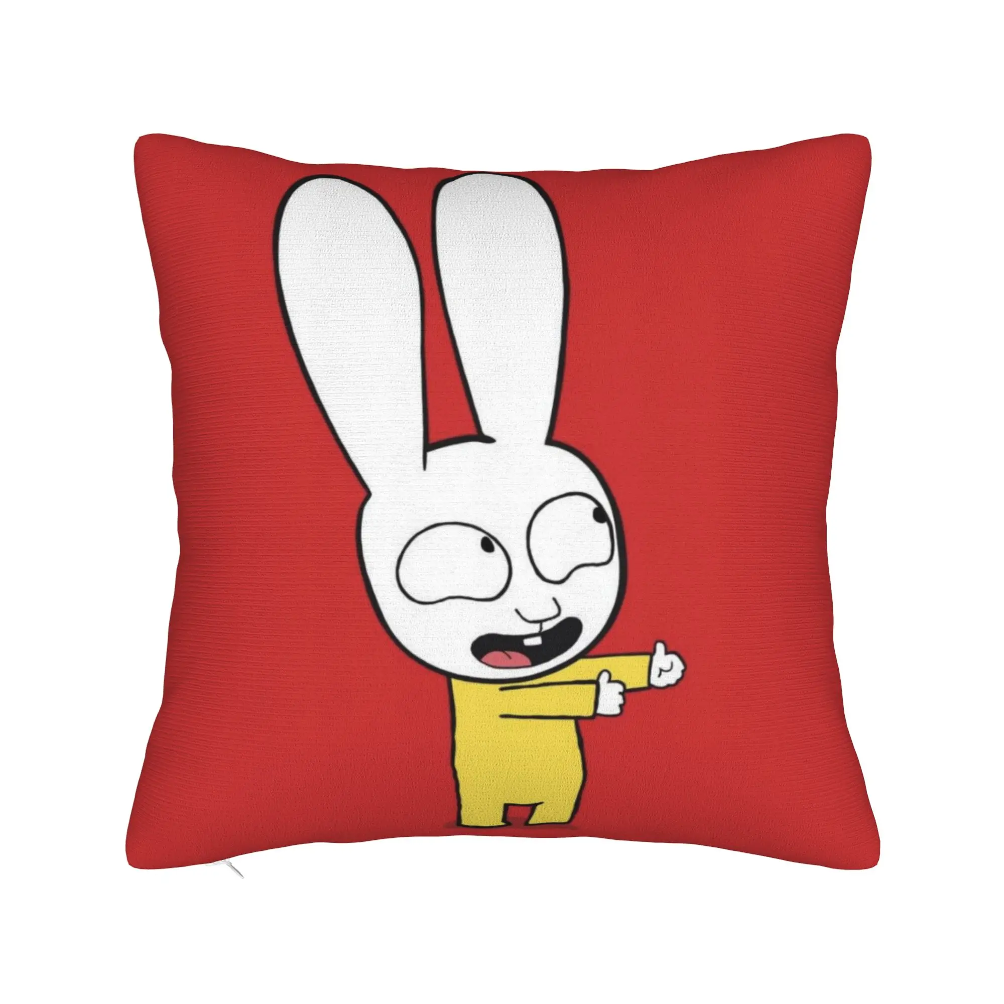 Pillow Case S-Simon Super Rabbit Square  Pillow Cover For Wedding Party Home Decor Kawaii Pillowcases