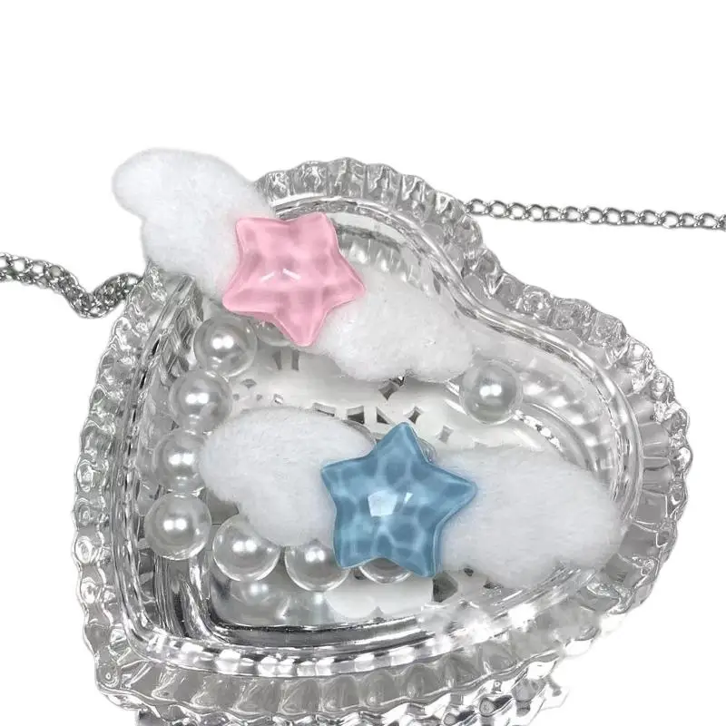 2/3 Stück Y2K Harajuku Haarspangen Gothic Herz Engelsflügel Haarklammern Damen Schmuck Punk Mode Haarspangen DIY Lolita Haaraccessoires – Detail 7