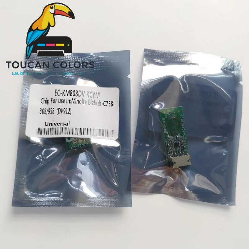 ToucanPrinter DV912 Developer Chip for Konica Minolta Bizhub Bizhub 758 808 958 DV-912 DV912 BH758 BH808 BH958 DV Chip