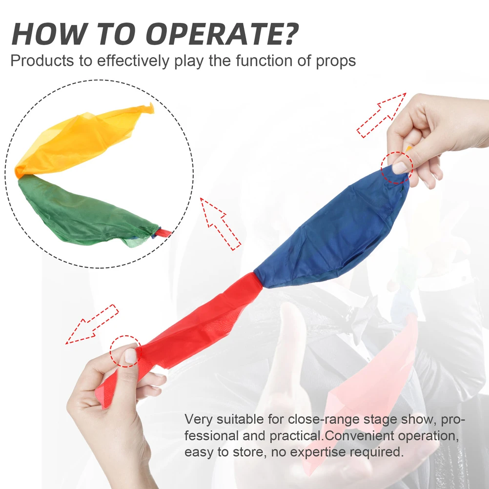 

8pcs Color Changing Scarf Trick Gimmick Premium Prop For Party Stage Show Portable Lightweight Funny Scarves