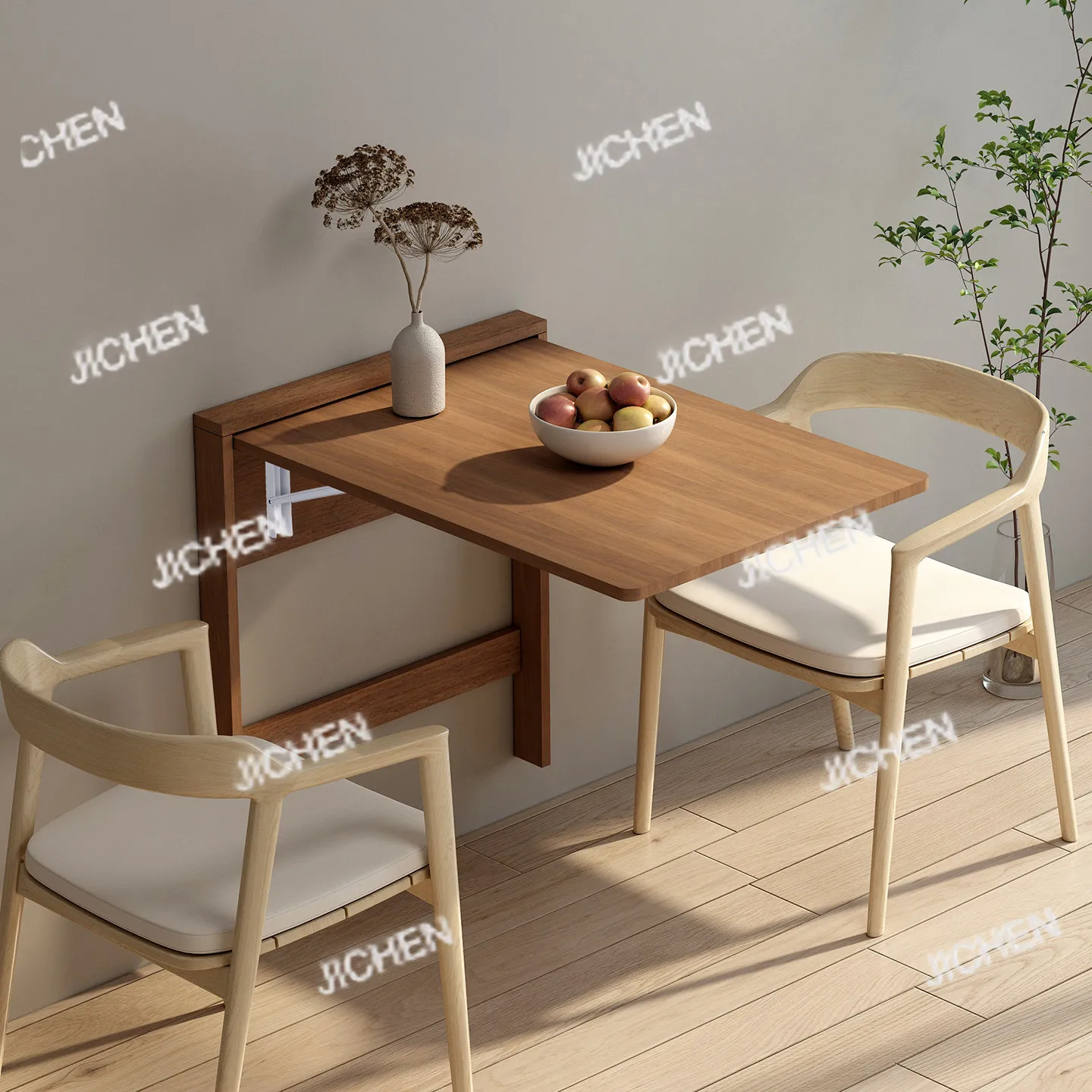 

Multifunctional wall-mounted folding dining table Household hidden desk Small apartment ultra-thin storage learning makeup table