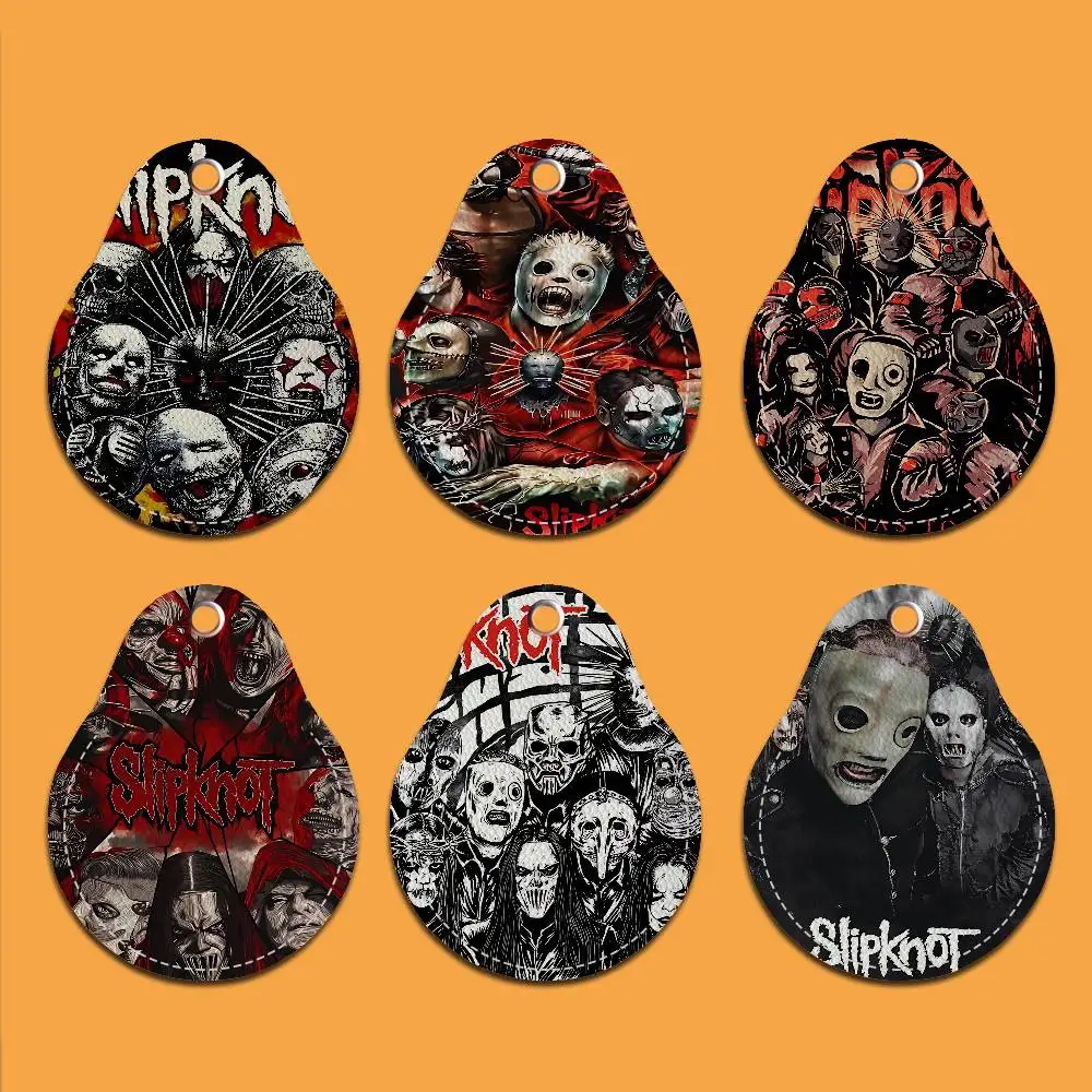 Rock S-Slipknot Classic Movie PU Access Case Anti-lost Anti-fall Card Holder Keychain Accessories Fingerprint-proof Key Tag Ring