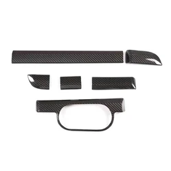 Dry Carbon Fiber Car Dashboard Trim Central Control Frame Cover Door Sill Decorative For Porsche 911 718 981 Boxster Cayman