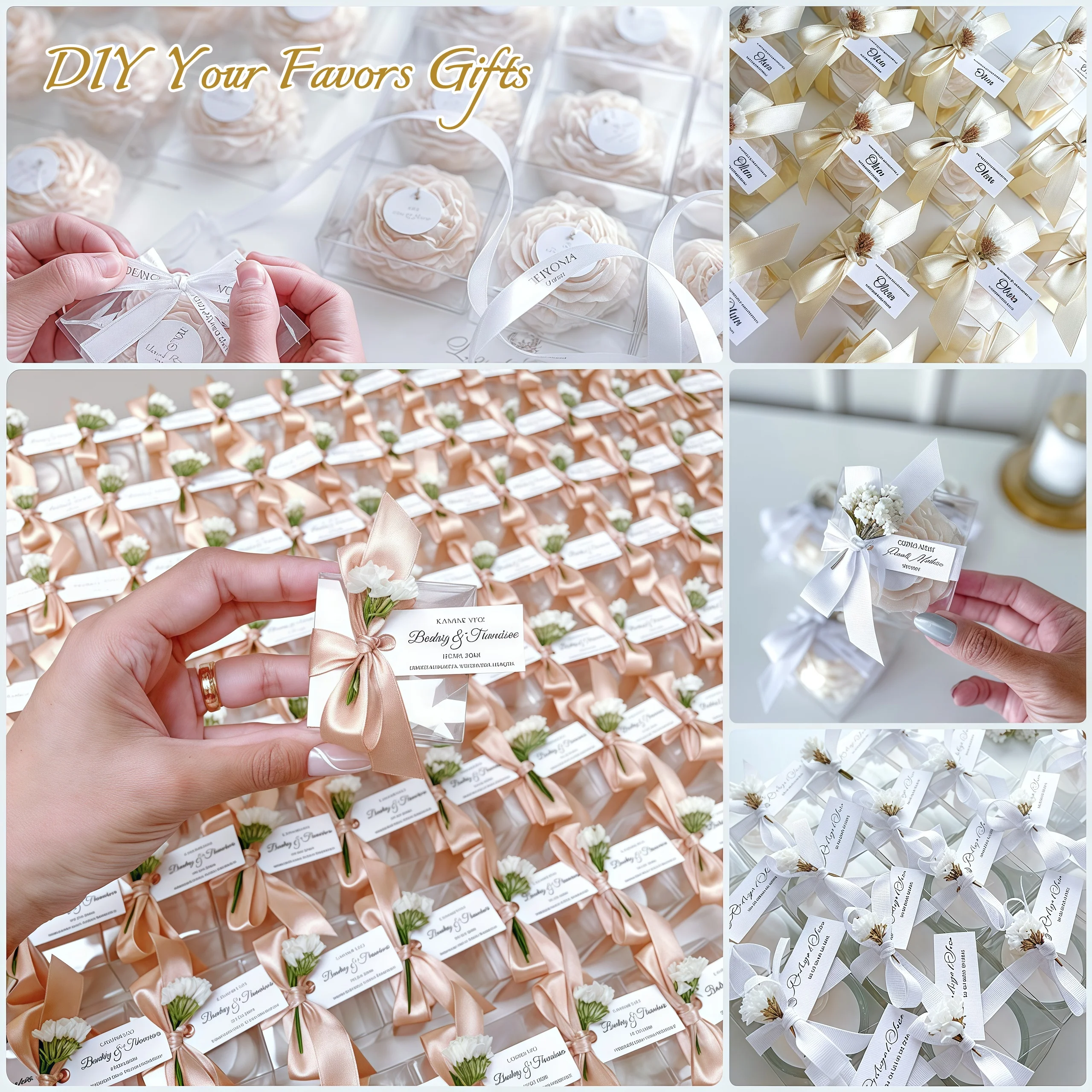 50-200Pcs Mini Macaron Boxes Cookies Boxes PVC Square Clear Candy Gift Bags for Wedding Favors Baby Shower Birthday Party 2in ﻿