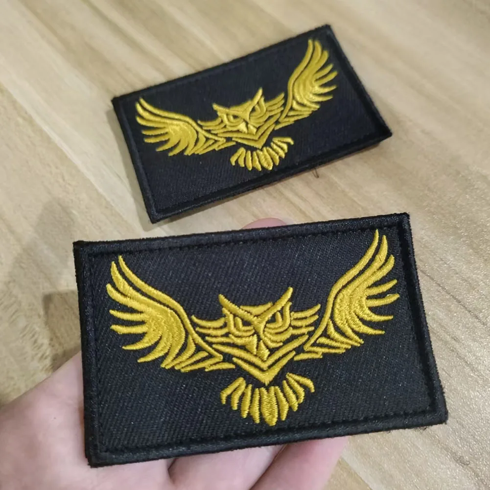 2PC Pilot Aviation Patches Swooping Owl Embroidery Hook And Loop Outdoor Tactical Morale Armband Military Badge Bag Hat Sewing