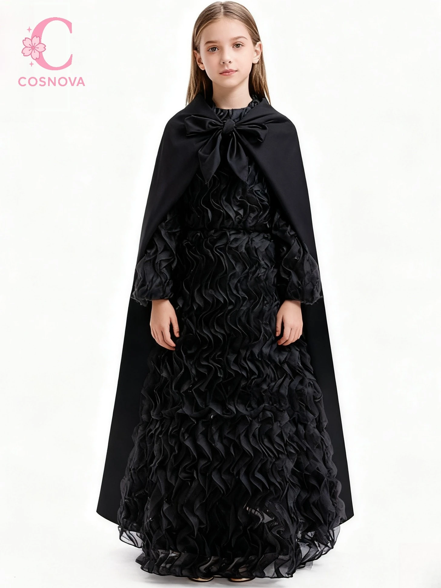 

Wicked Movie Princess Dress Kids Cosplay Costume Girls Witch Outfit Full Set Gown Stage Performance Party Event Halloween