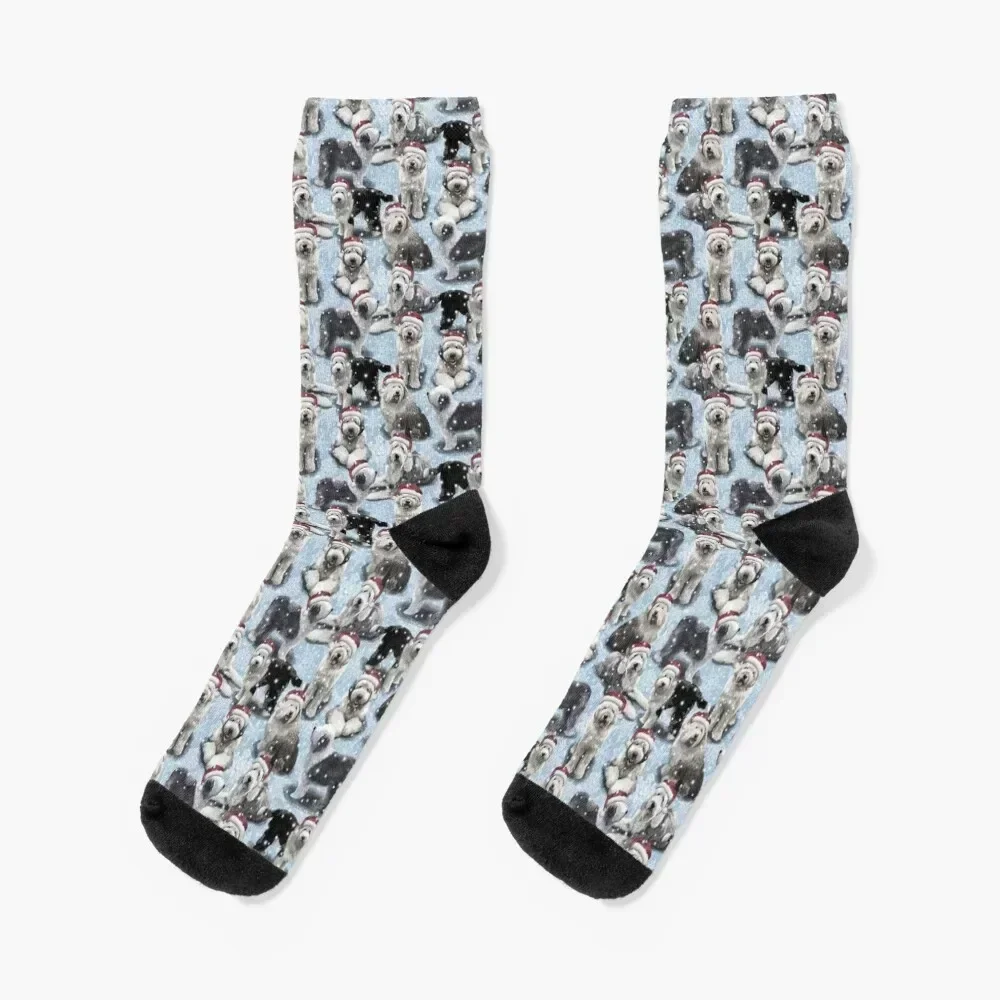 The Christmas Old English Sheepdog Socks compression heated luxury Running Women's Socks Men's