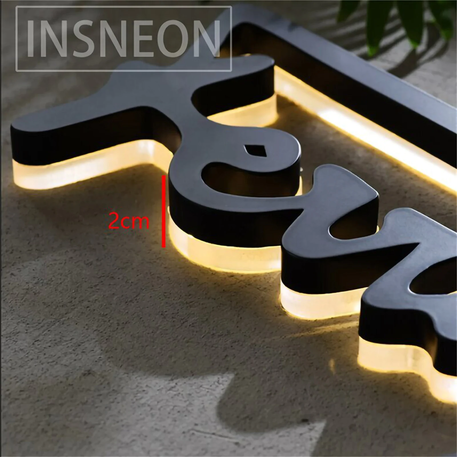 Imagem -05 - Personalizado Metal Led Logotipo Sinal de Letras Luminosas Retroiluminado Placa de Publicidade ao ar Livre Logotipo do Negócio Sinal Aço Inoxidável 3d