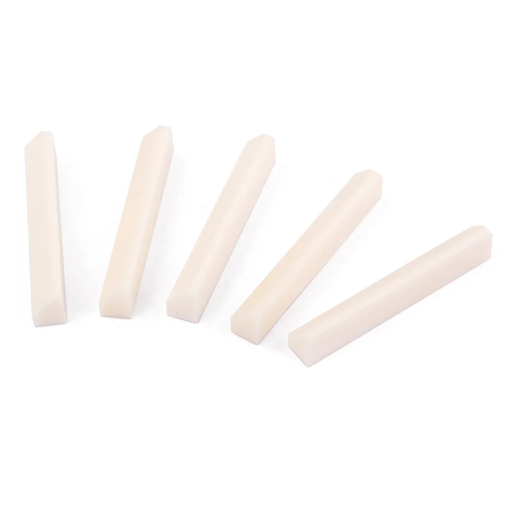 

5Pcs Hard Buffalo Bone Blank Saddle Nut DIY Guitar Accessory for Acoustic Folk Instruments Better Tone Than Plastic