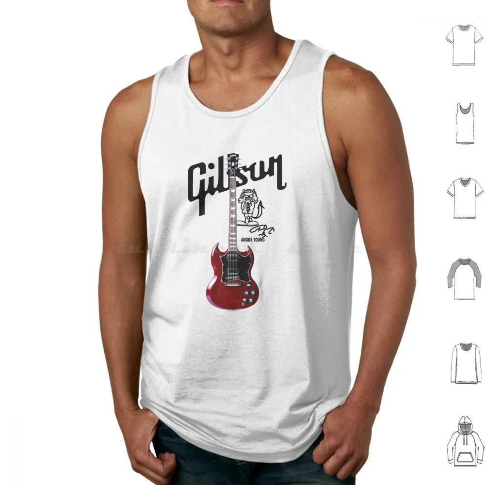 

Angus Young майки жилет без рукавов Sg Angus Young гитара Angus Young гитары для гитар игроков музыкант гитара