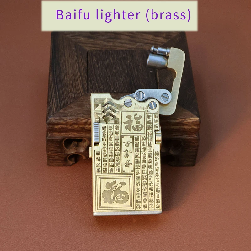 

Sculpture Dragon Tongue Eighth Generation Lighter Personalized Ejection Kerosene Copper Craft Gift Brass New Baifu Lighter