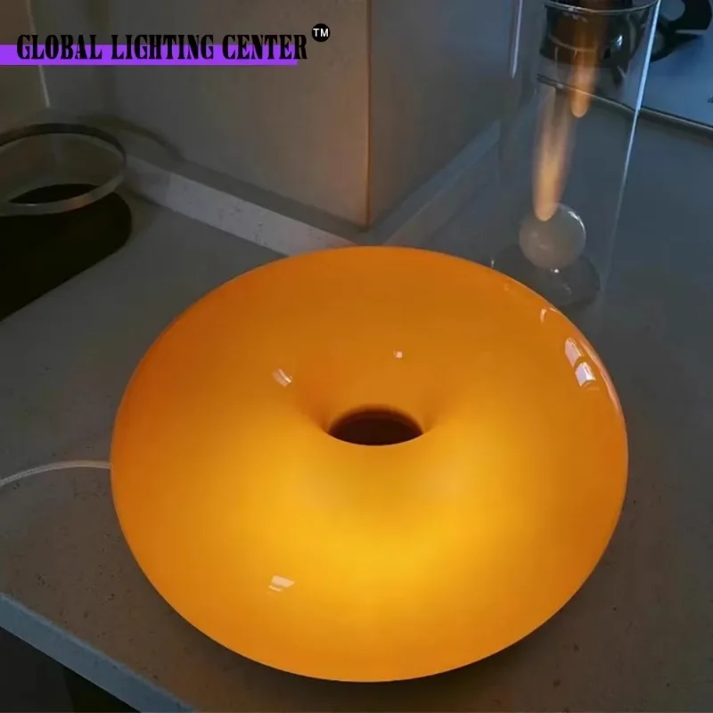 White Orange Donut Lamp 110-220V LED Light Touch Switch Wall Lamps Living Room Bedroom Glass Light Indoor Home Decorative Lights