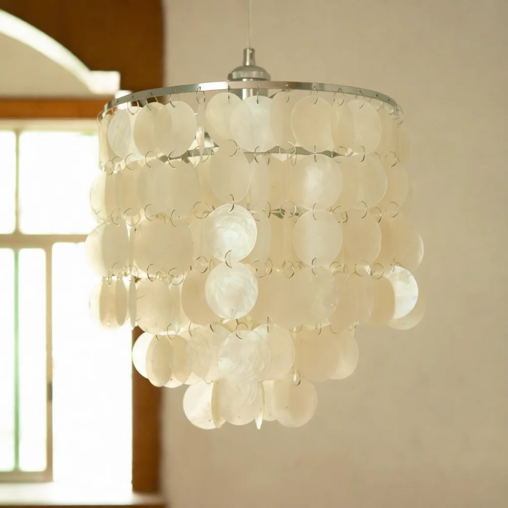 Natural Mica Shell Discs Decorative Round Pieces For DIY Craft Projects Wedding Venue Ornament Hanging Wall Curtain Decor