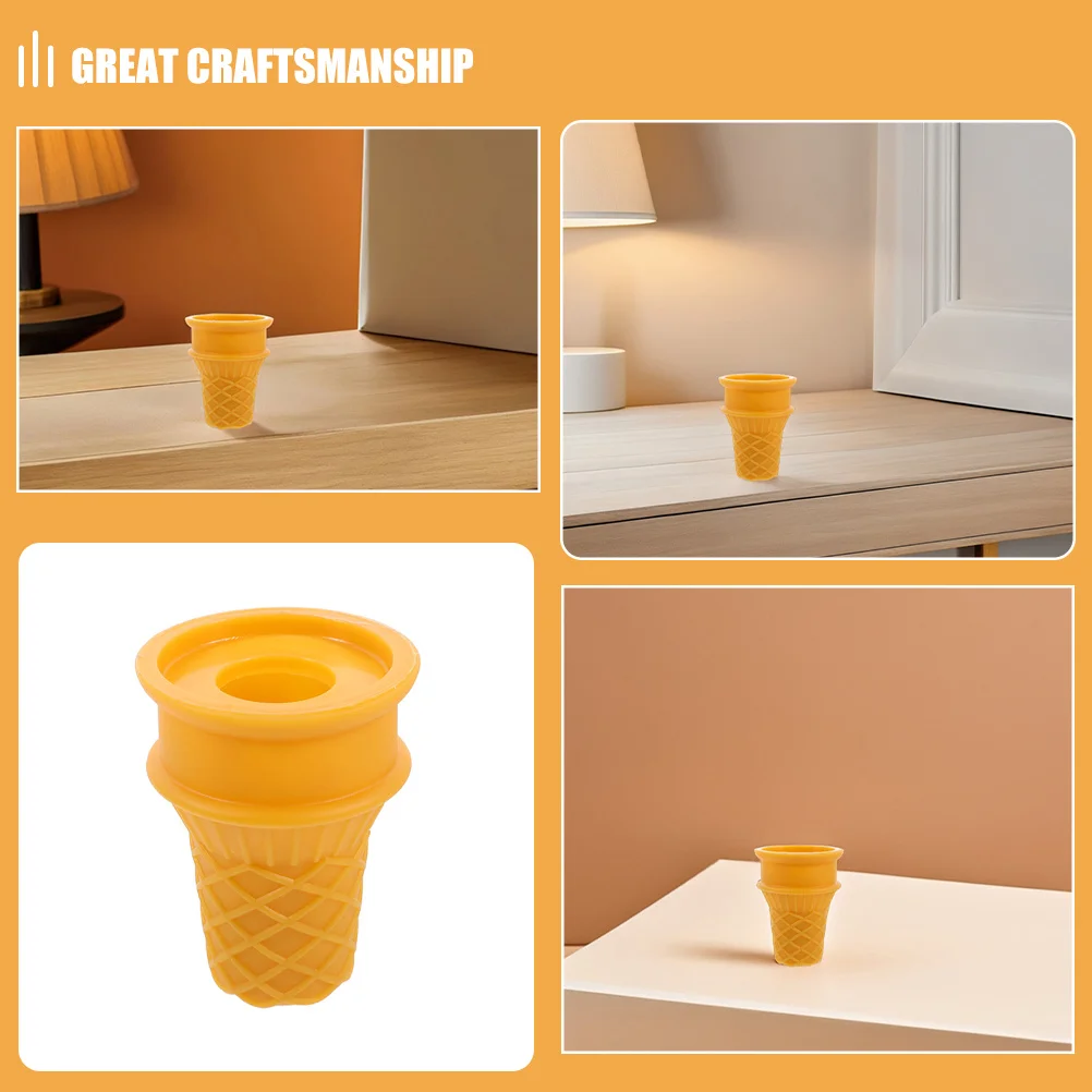 2Pcs Lifelike Ice Cream Cone Props Realistic Texture Vibrant Colors for Photography Dessert Shop Display Party Food Decor
