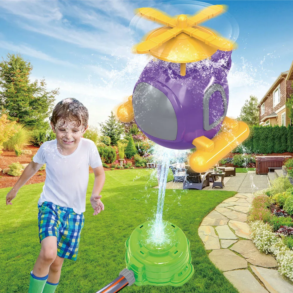 Wasser Jet Hubschrauber Spray Kinder Spielzeug One Key Launch Outdoor Sprinkler Spielzeug Rasen Wasser Schwimmbad Spielen Jungen Mädchen Sport Spiel