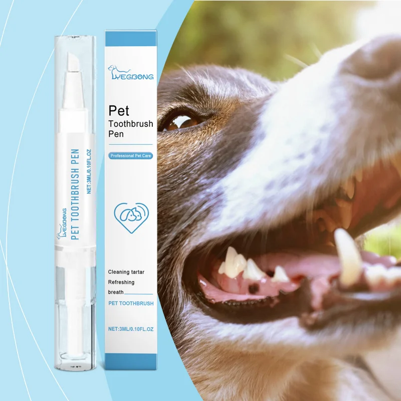 

Pet Toothbrush Pen For Dogs & Cats - Dental Cleaning Tool Helps Reduce Plaque & Tartar, Teeth Whitening Care For Fresh Breath