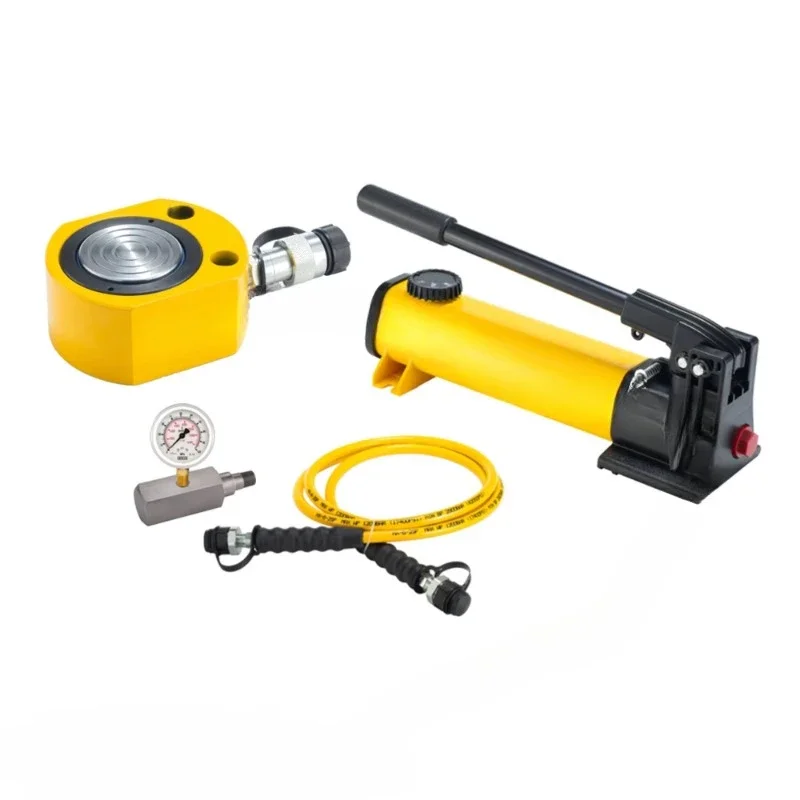 

10 tons ultra-thin hydraulic jack cylinder full set with manual pump
